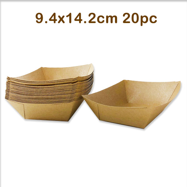 Kraft Trays 9.4x14.2cm 20pc image 0