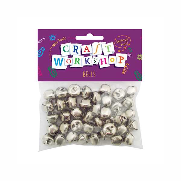 Craft Bells Silver 15mm 40pc image 0