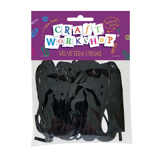 Craft String Velveteen Blk 7m PBH image 0