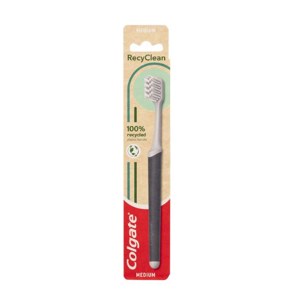 COLGATE TOOTHBRUSH 100% RECYCLED FOOD GRADE PLASTIC HANDLE MEDIUM image 0