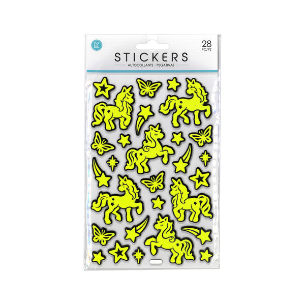 Stickers GID Foam Unicorns 250x145 image 0