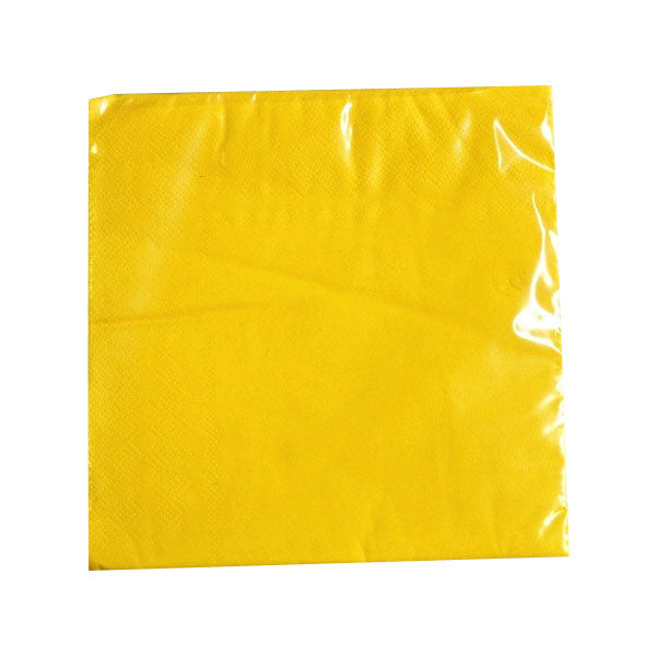 Paper Napkins 33x33cm Pk30 Yellow image 0