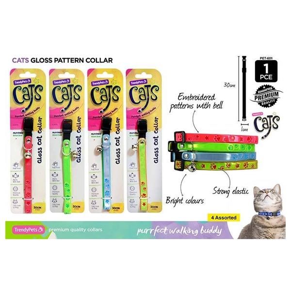 1pce Reflective Cat Collar Paws 1x30cm Small image 0
