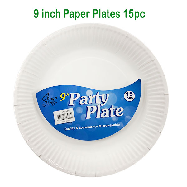 9 inch Paper Plates 15pc image 0