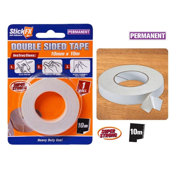 1roll Double Sided Tape-10mmx10M-Clear image 0