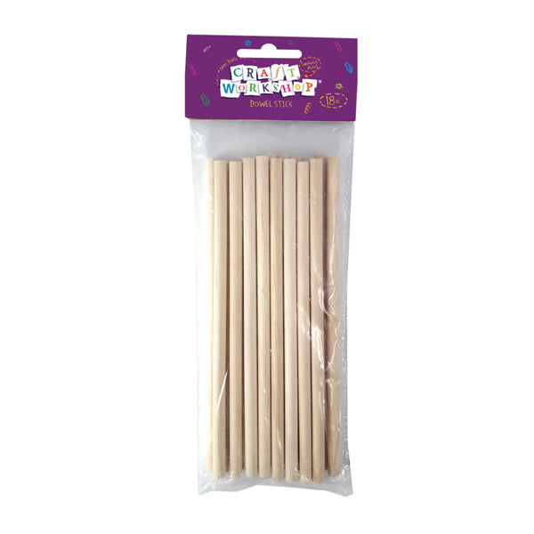 Craft Dowel Sticks 18pc 6mm x 15cm image 0
