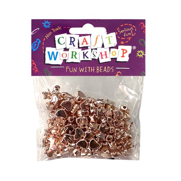 Craft Beads Spacer Rose Gold 6mm 3asst image 0