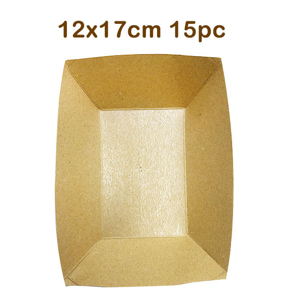 Kraft Trays 12x17cm 15pc image 2