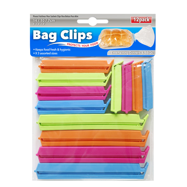 Bag Clips Assorted Sizes 12pk image 0