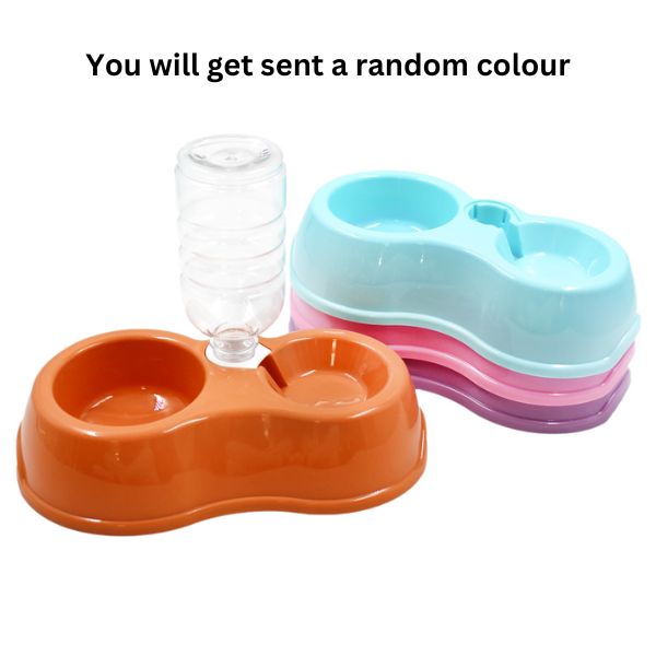 Plastic Pet Watering Bowl with Bottle image 0