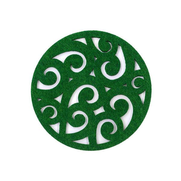 NZ RPET Felt Coasters Koru 4pc image 1