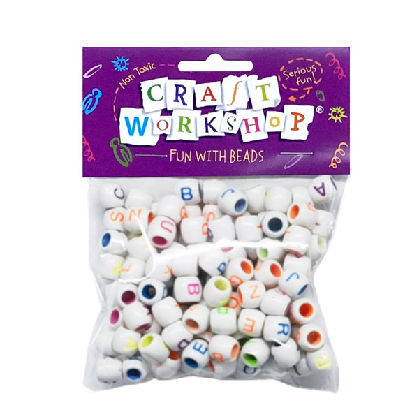 Craft Beads Fluro Alphabet 9mm 45g image 0