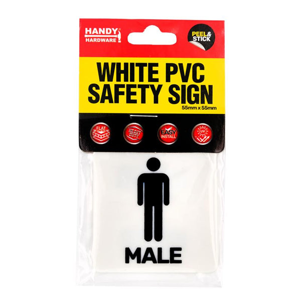 Peel & Stick Sign 55mm x 55mm - Men's Toilet image 0