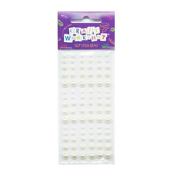 Craft Self Stick Pearl Gems 75pcs image 0