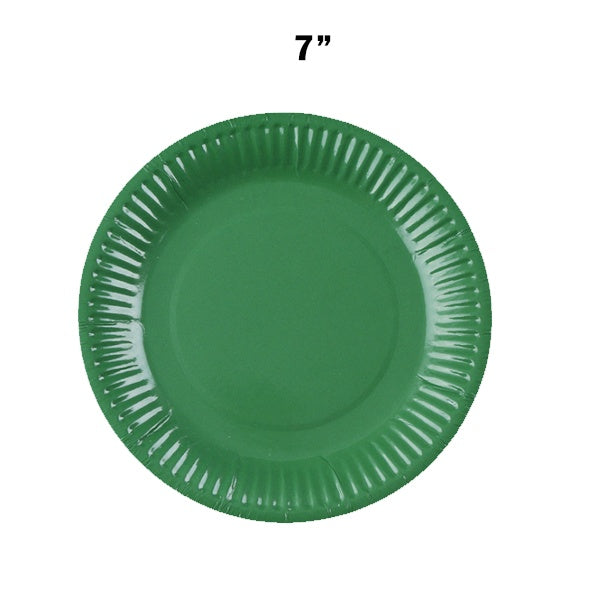 Paper Plates 7" Pk12 Dark Green image 0