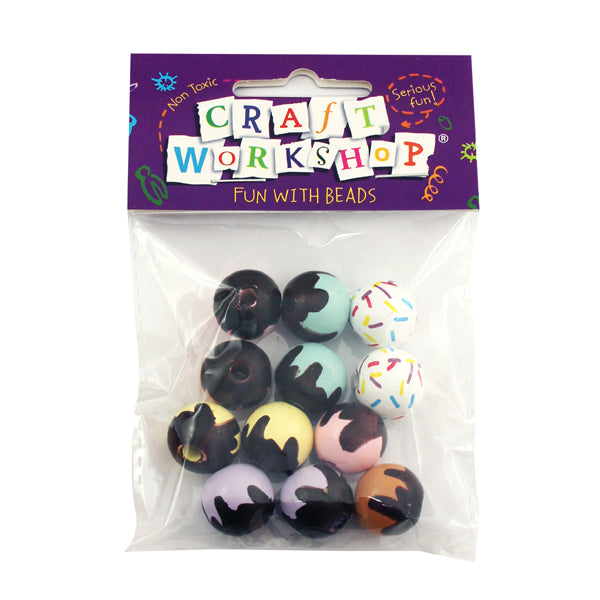 Craft Bead Donuts Wooden 12pc image 0