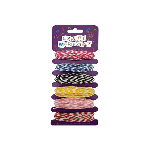 Craft Paper String Striped 6col 5m image 0
