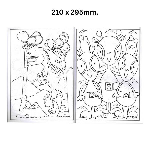 Activity & Colouring Book Dinos & Monsters 56pgs image 1