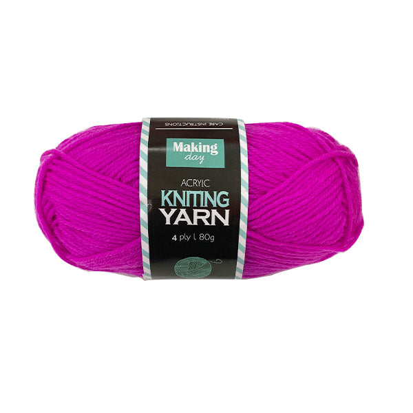 80G Acrylic Yarn(4-ply) - Solid Colour(Medium Red Violet) image 0