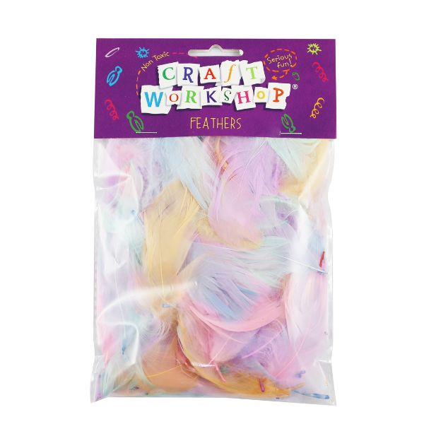Craft Feathers Pastel Colour Mix 6g image 0