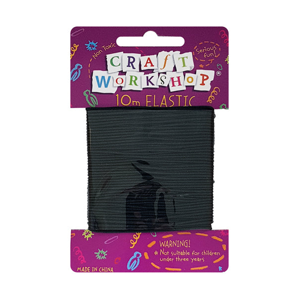 Craft Elastic 1mm Round Black 10m image 0