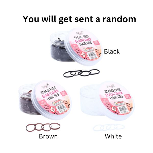 HAIR ELASTIC TIES 300PK / TUB image 0