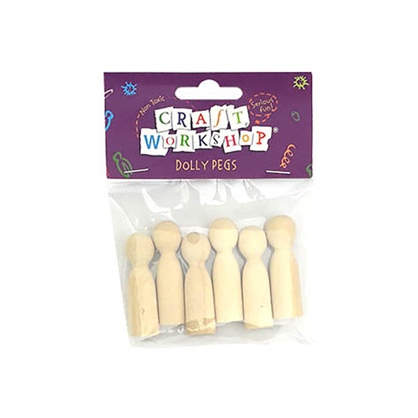 Craft Peg Dolls Natural 5cm 6pc image 0