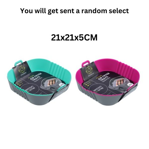 SILICONE AIR FRYER TRAY 2PK 21X21X5CM image 0