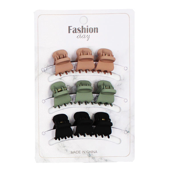 Hair Clips 9pc - Plain image 0
