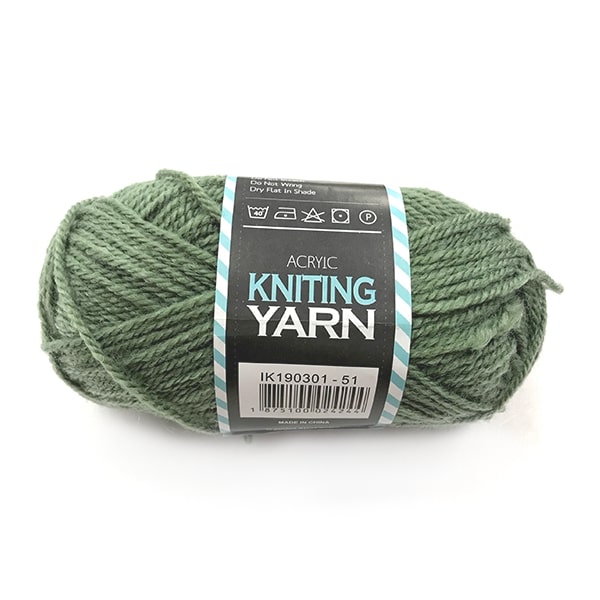 80G Acrylic Yarn(4-ply) – Solid Colour(Green Grey) image 0