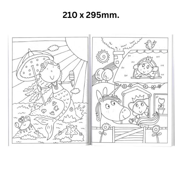 Activity & Colouring Book Mermaid & Unicorn 56pgs image 1