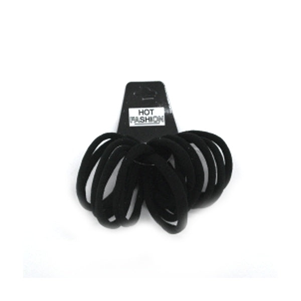 Hair Bands - 6.5 Diam Black 12pc image 0