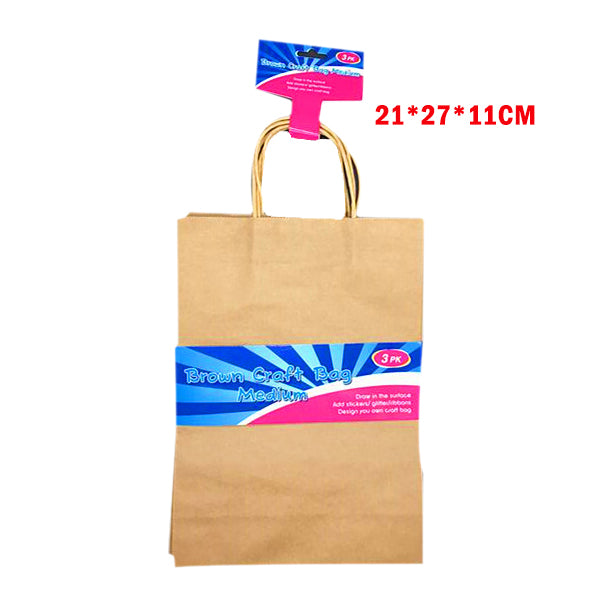 Brown Kraft Bags Large PK3 image 0