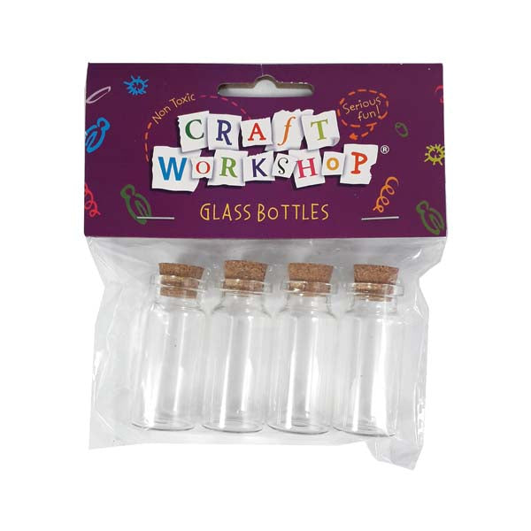 Craft Glass Bottle 4pc 5cm image 0