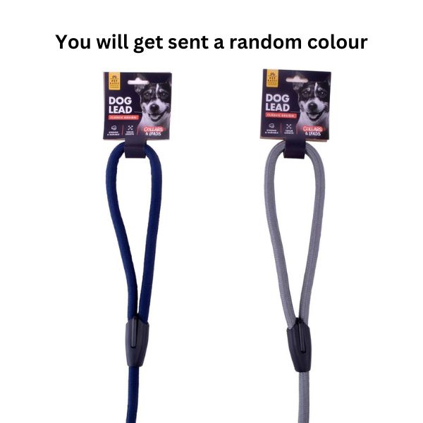 Dog Lead Polyester 2 Assorted Colours Grey & Navy Blue 120 x 1.3 image 0
