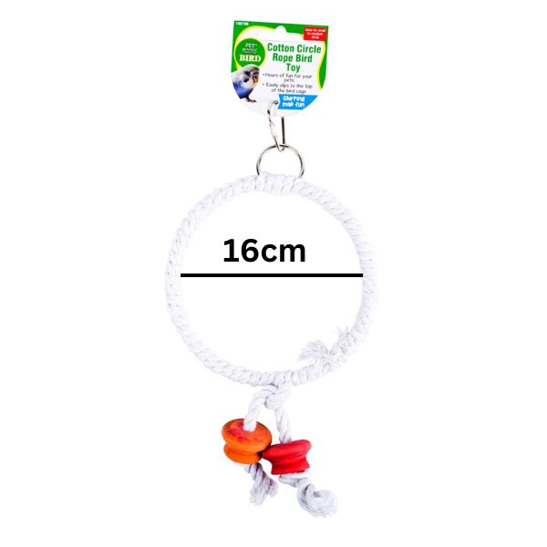 Bird Toy Cotton Circle Rope 16cm image 0