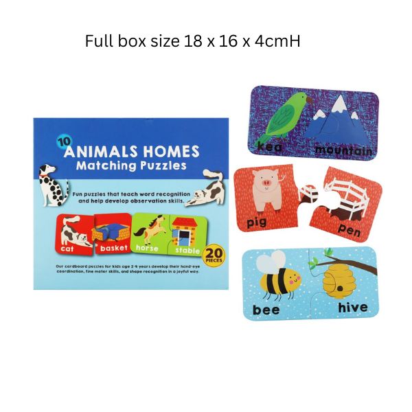Matching Animals w/Home 20pc Puzzle image 0