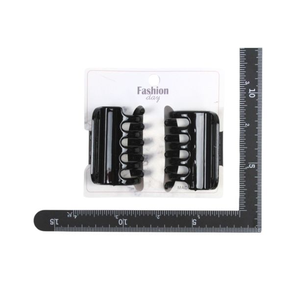 Hair Clip Medium 2PC - Black image 0