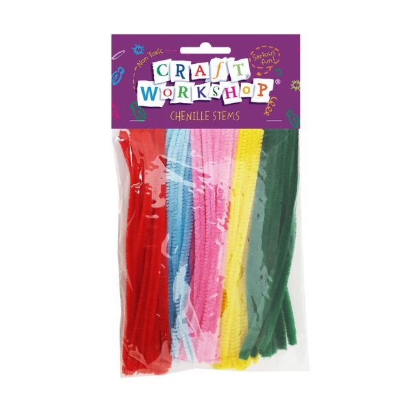 Craft Chenille Stems 65pc 15cm Col image 0