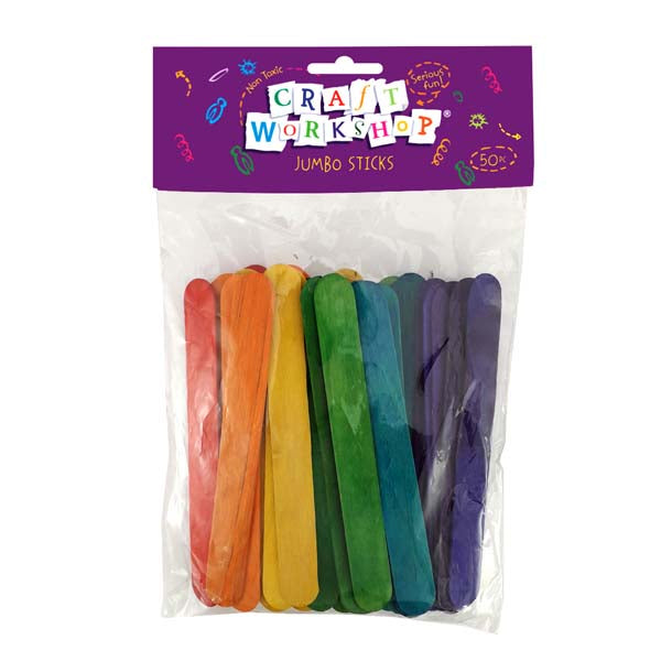 Craft Pop Sticks Jumbo Colour 50pc image 0
