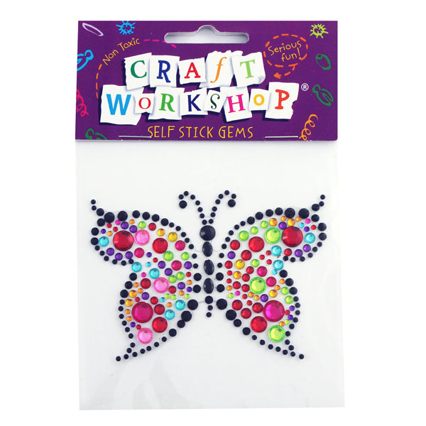 Craft Self Stick Gems Butterfly 90mm image 0