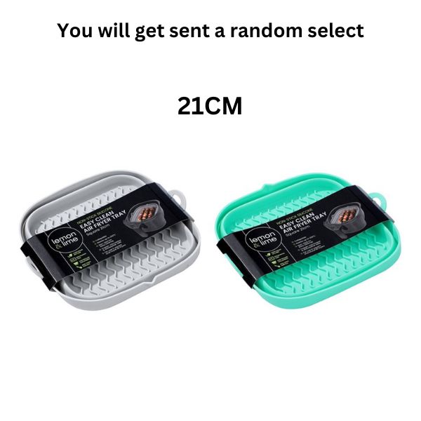 SILICONE COLLAPSIBLE AIR FRYER TRAY SQUARE 21CM 2 ASSTD image 0