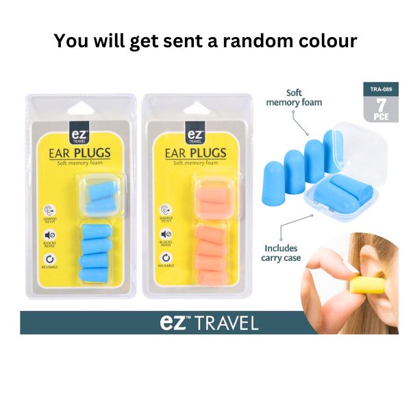 3pce Foam Ear Plugs w/ Hardcase-2 Colour image 0