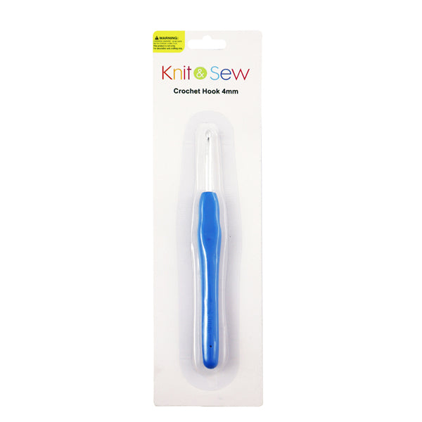 K&S Crochet Hook Blue 4mm 14cm image 0