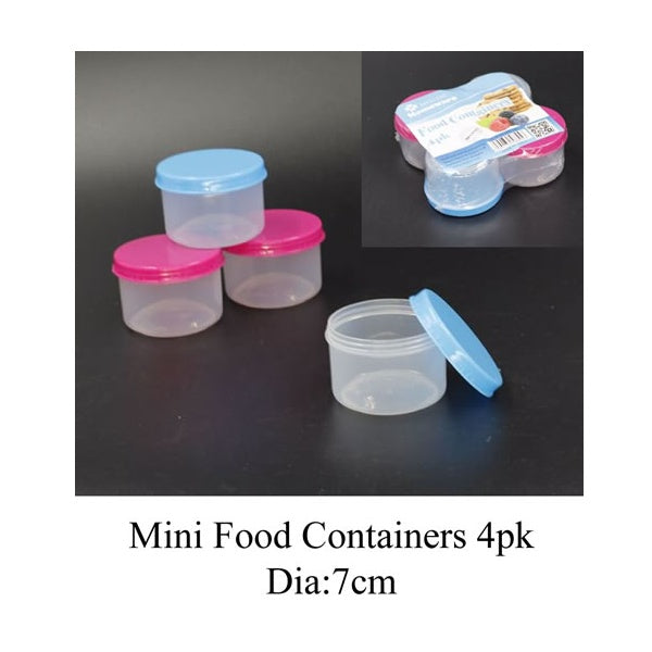4PK Round Mini Containers image 0