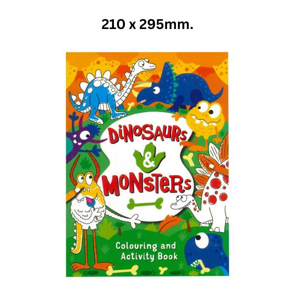 Activity & Colouring Book Dinos & Monsters 56pgs image 0