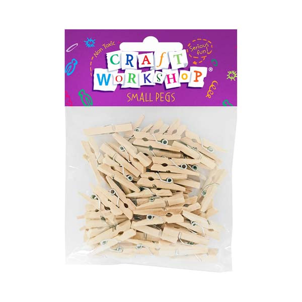 Craft Pegs Small Natural 50pc 25mm image 0