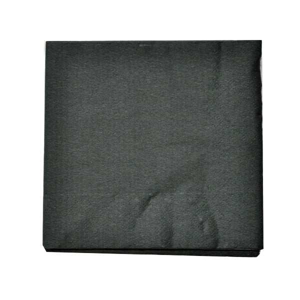 Paper Napkins 33x33cm Pk30 Black image 0