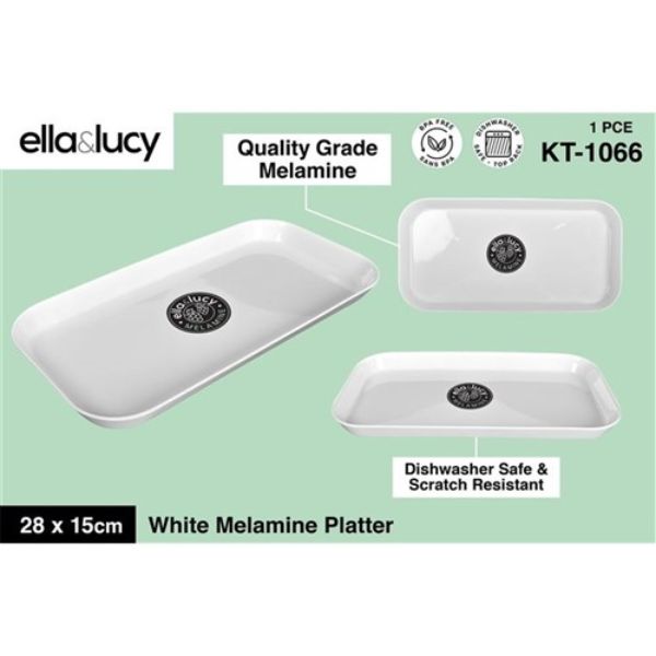 1Pce Melamine White Platter 31cm image 0