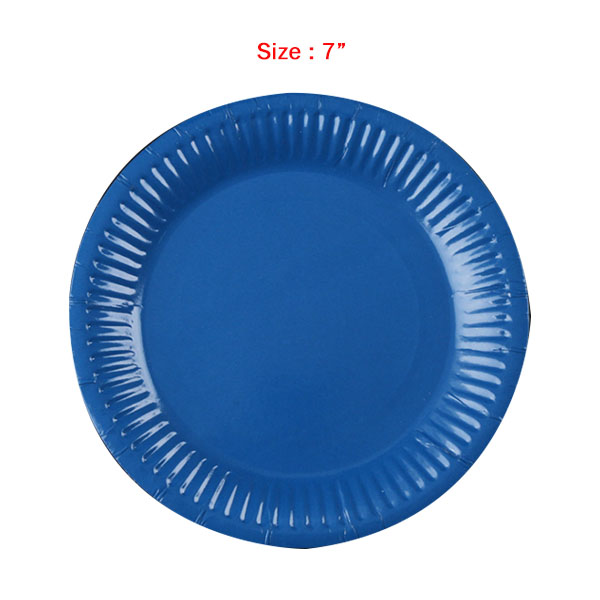 Paper Plates 7" Pk12 Dark Blue image 0